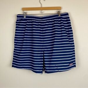 NWT Vineyard Vines Chappy Break Stripe Navy Swim Trunks